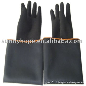 black rubber glove for industrial worker